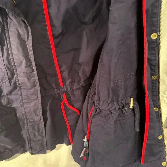 Tommy Hilfiger Utility Jacket Navy Blue Zipper Closure Snap Button Pocket sz M - Picture 7 of 12
